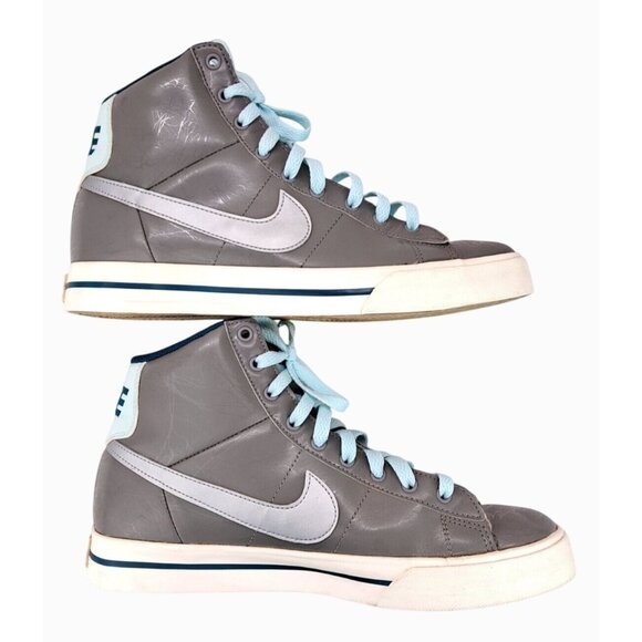 Nike Sweet Classic High Top Women Sneaker Shoe Gray Blue Size 10 354697-028 Teal - Picture 3 of 11